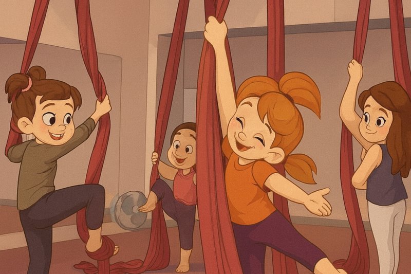 Permanentka platí pro aktivitu Aerial silks děti (začátečníci)