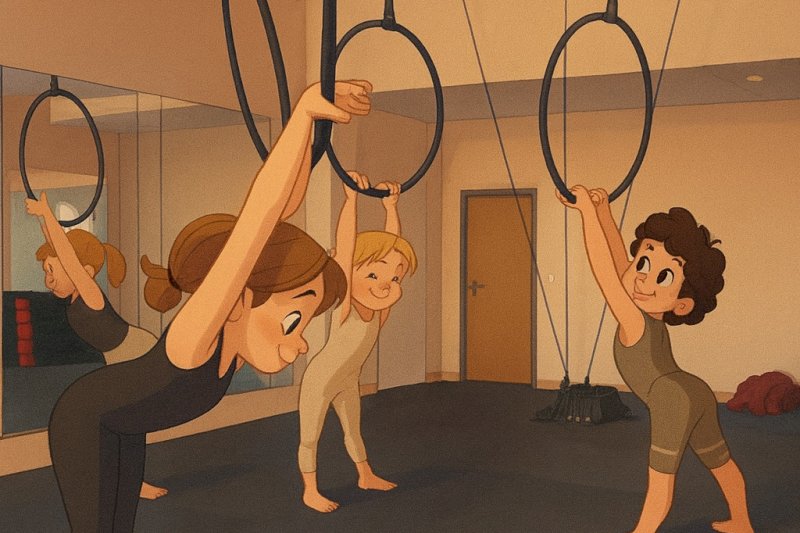 Permanentka platí pro aktivitu Aerial hoop děti (začátečníci)