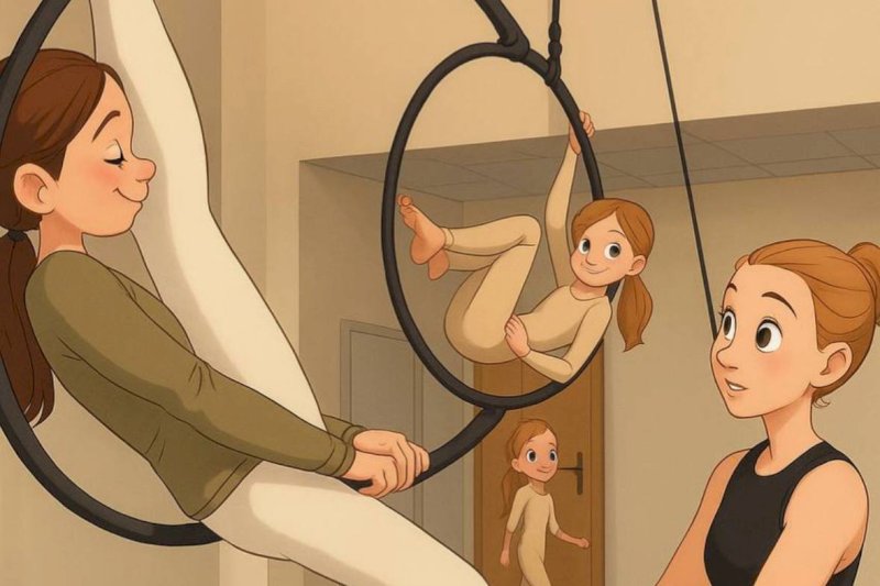 Permanentka platí pro aktivitu Aerial hoop děti (pokročilé)